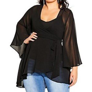 NWT City Chic Chiffon Top
